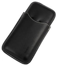 AMANCY® 3 Holders Leather Cigar Case with Silver Stainless Steel Cutter